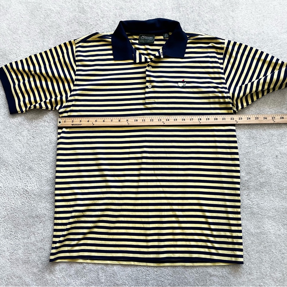 MASTERS COLLECTION STRIPED POLO SIZE LARGE GOLF COUNTRY CLUB PREPPY STYLISH - Picture 5 of 7